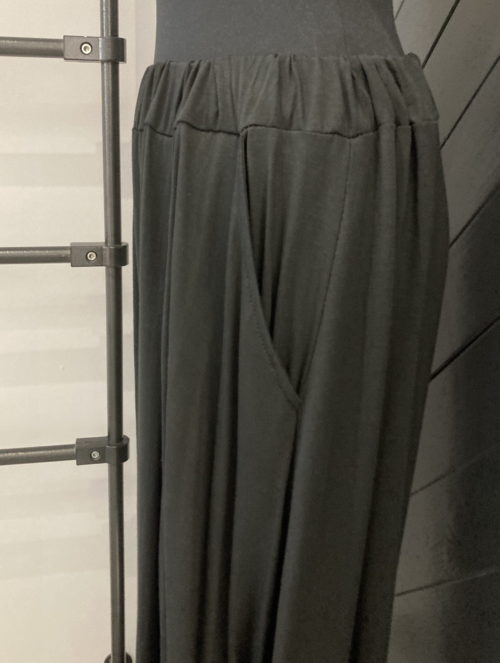 Black Draped Jersey Harem Pants  Ladies Designer Harem Pants